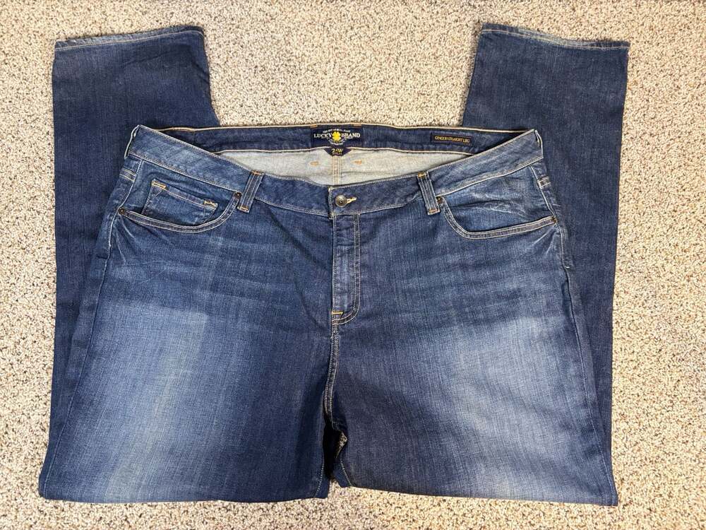 Lucky Brand Ginger Straight Leg Women's Dark Wash Denim Jeans 24W 206